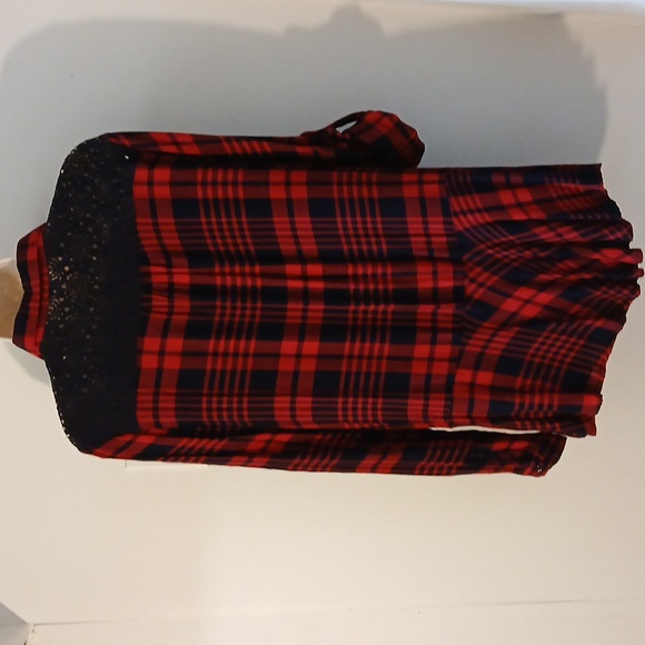 KORI dressy plaid shirt size small - Picture 5 of 11